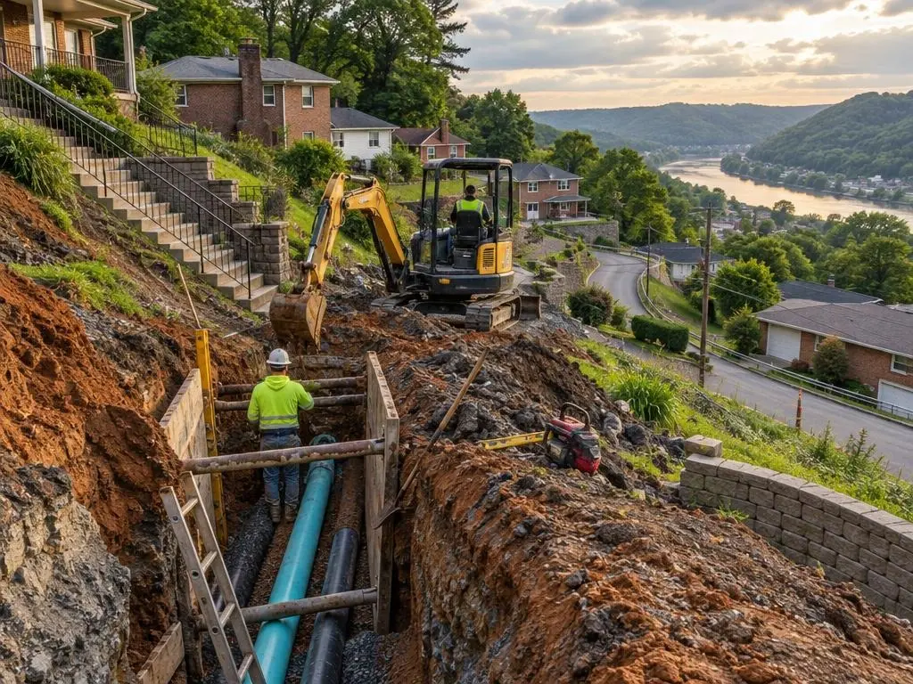 Sewer & Water Line Excavation in Pittsburgh, PA